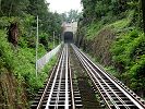 Trassee und Bergstation der Gütschbahn