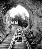 Alte Standseilbahn Stoos Tunnel bei der Ausweiche Foto Archiv standseilbahnen.ch