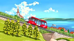 In rot ist die Standseilbahn Ligerz - Prêles ab Dezember 2025 unterwegs Foto asmobil In rot ist die Standseilbahn Ligerz - Prêles ab Dezember 2025 unterwegs Foto asmobil